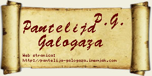 Pantelija Galogaža vizit kartica